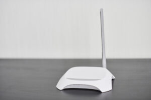 WiFi wireless router, copy space.